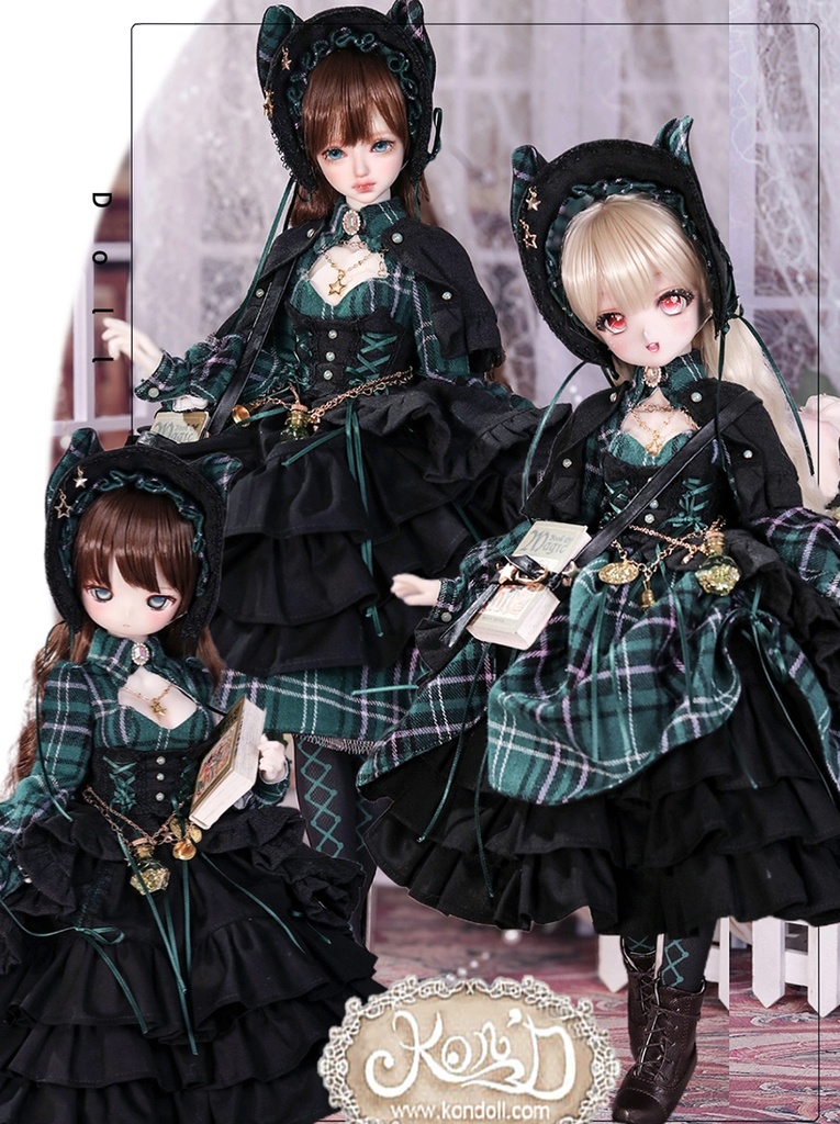 【数量限定】【Kon’D】MDD S胸/M胸/L胸・OB48・50・S胸/M胸/L胸 Holiday's Child 高さ約44cmまで対応 バスト20.5cmまで対応 ドール用お洋服セット(魔法見習い)10点セット