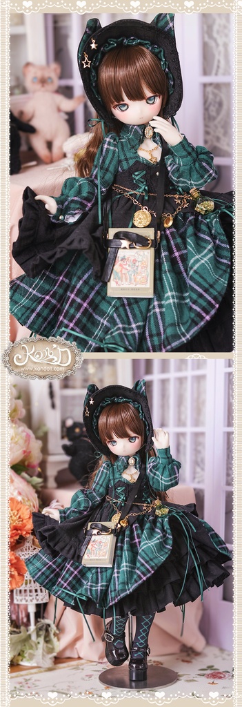 【数量限定】【Kon’D】Puyoo doll kumakoサイズ対応 高さ約40cmのドールまで対応 ドール用お洋服セット(魔法見習い)10点セット