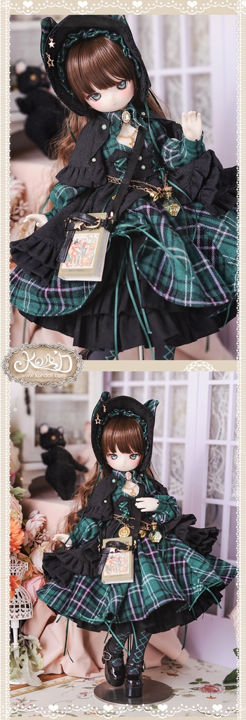 【数量限定】【Kon’D】Puyoo doll kumakoサイズ対応 高さ約40cmのドールまで対応 ドール用お洋服セット(魔法見習い)10点セット