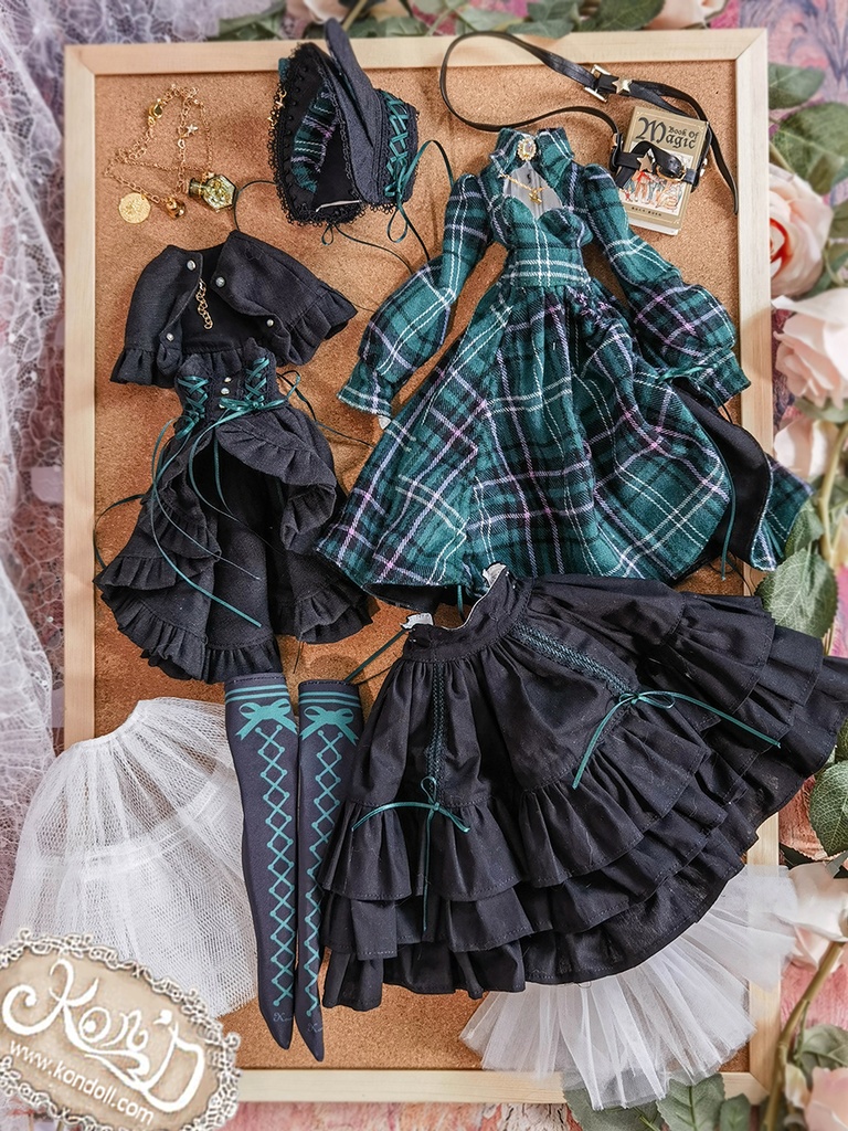 【数量限定】【Kon’D】Puyoo doll kumakoサイズ対応 高さ約40cmのドールまで対応 ドール用お洋服セット(魔法見習い)10点セット