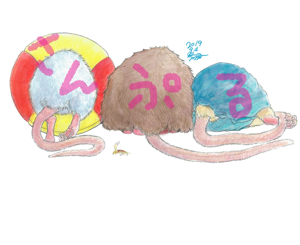 ファンシーラットTシャツ 白色