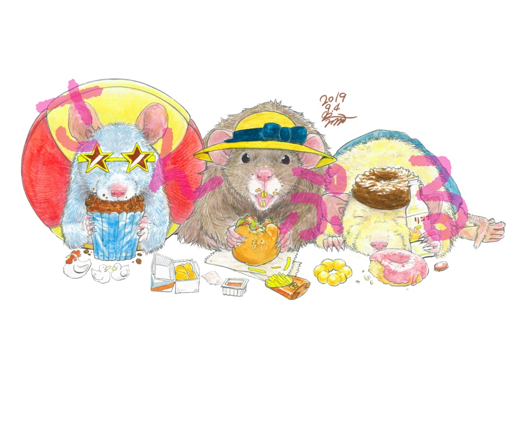 ファンシーラットのトートバッグ