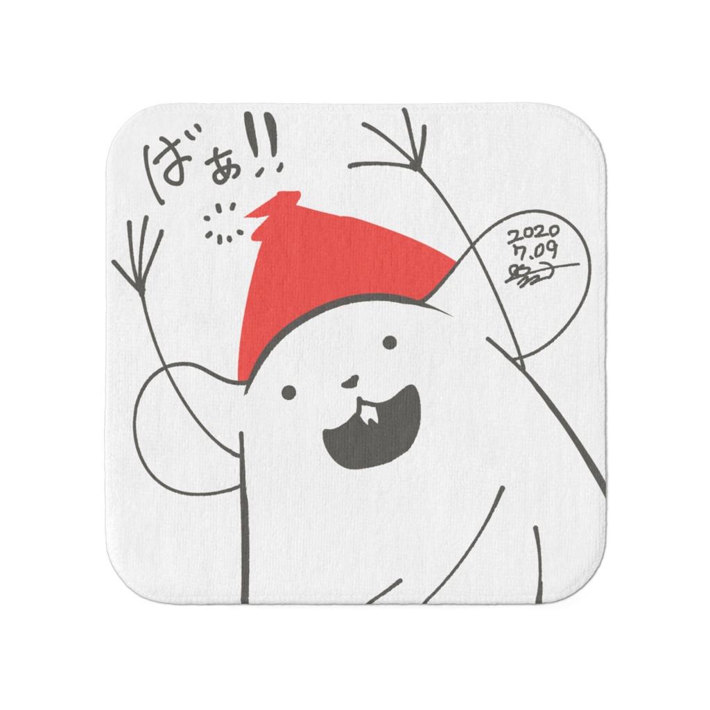 オバケラットのハンカチ小白