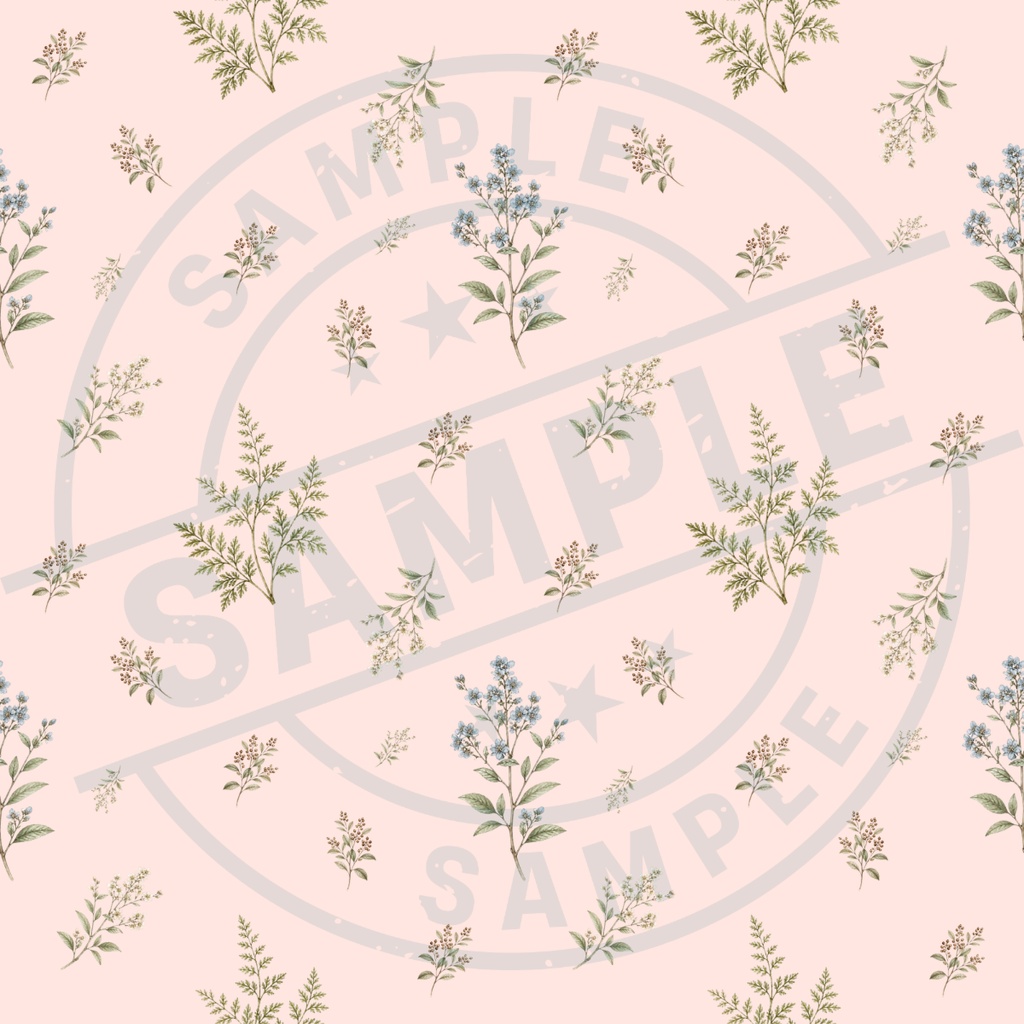 Antique Botanical|デザインペーパー5種セット|くすみピンク|デジタル素材
