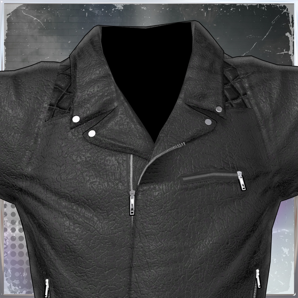 【4avater】LEATHER JACKET