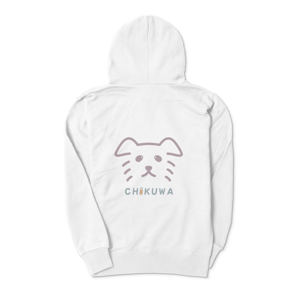 ちくわジップパーカー ちくミルロゴ