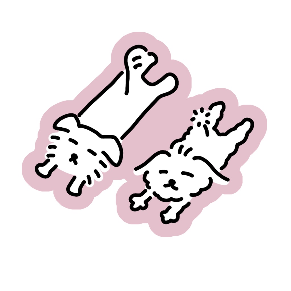 ゆるちくミルステッカー ごろごろ