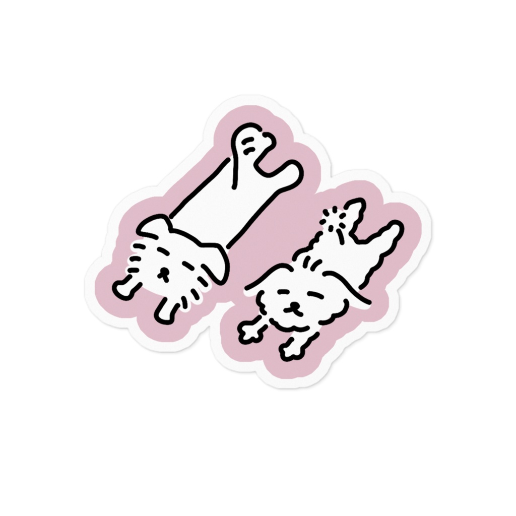 ゆるちくミルステッカー ごろごろ