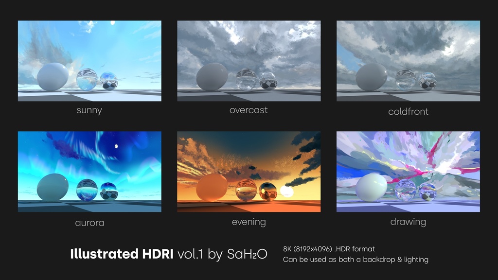 イラスト風HDRI vol.1(イラストレーター:天野さほ) 無料版あり