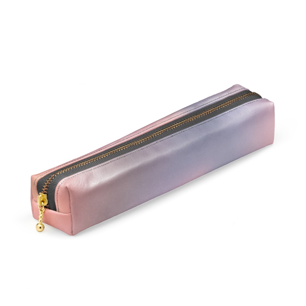 あかむらさきのペンケース