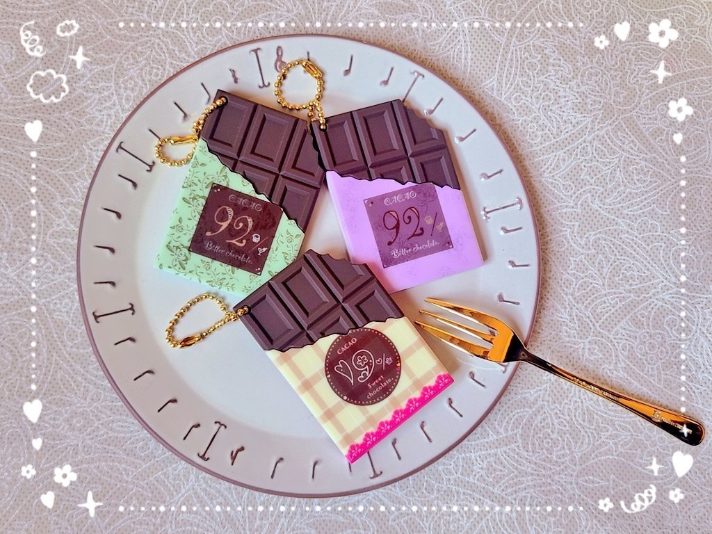 板チョコモチーフキーホルダー🍫