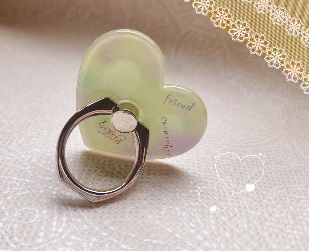 モチーフスマホリング💚💜