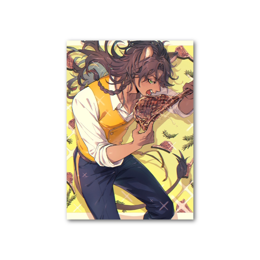 フォト風カード両面・骨付き焼肉lo