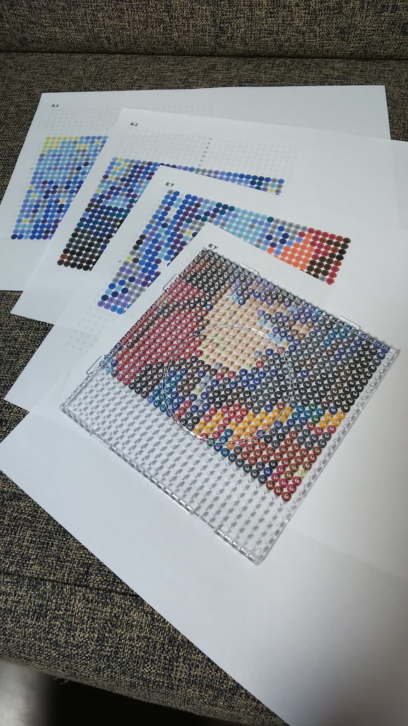 【水の呼吸】 大人のアイロンビーズ図案⑤