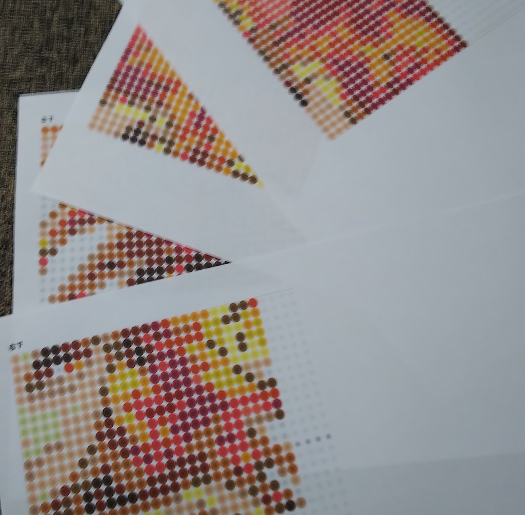 【炎柱】大人のアイロンビーズ図案⑦