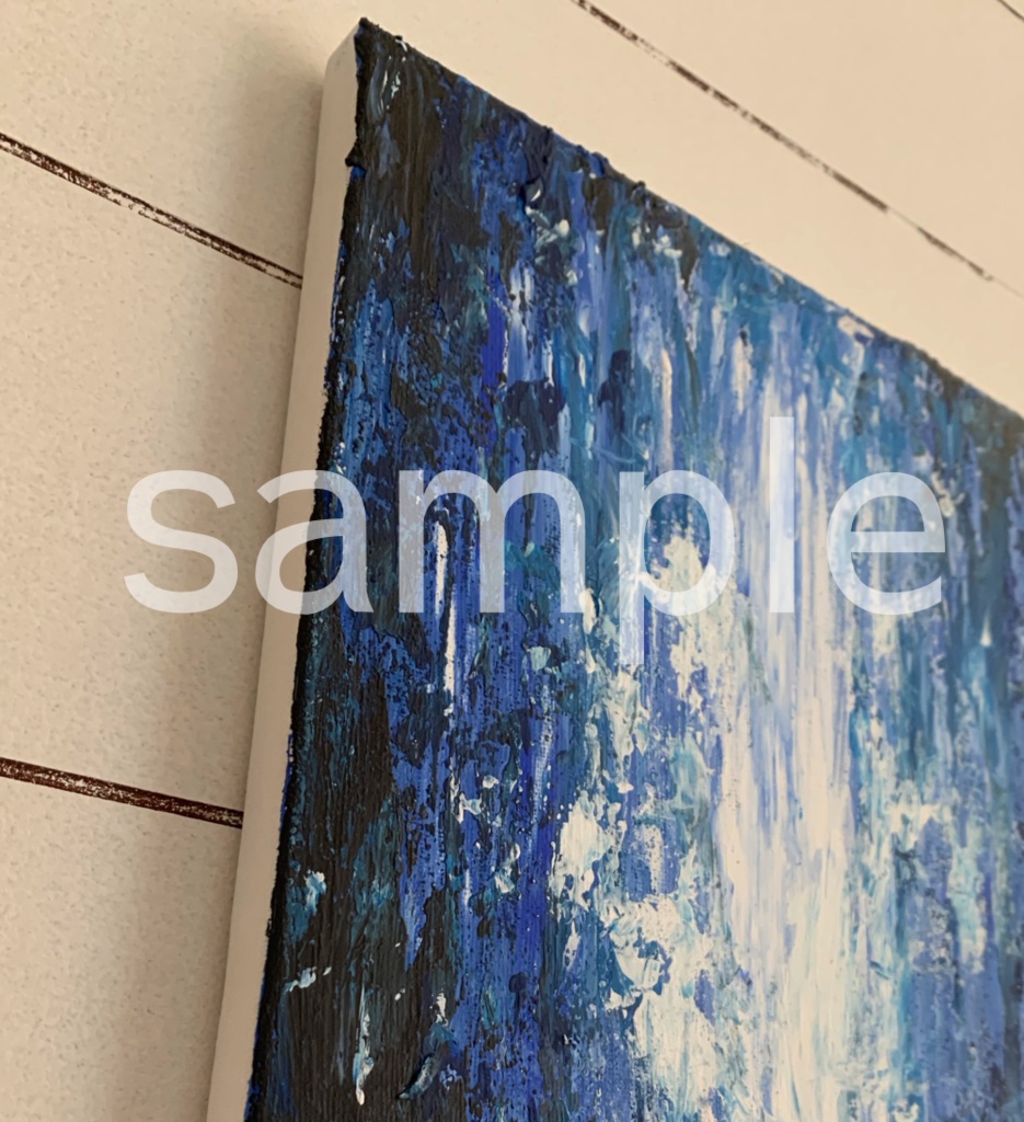 【抽象画】雨踊る街【アブストラクトアート】