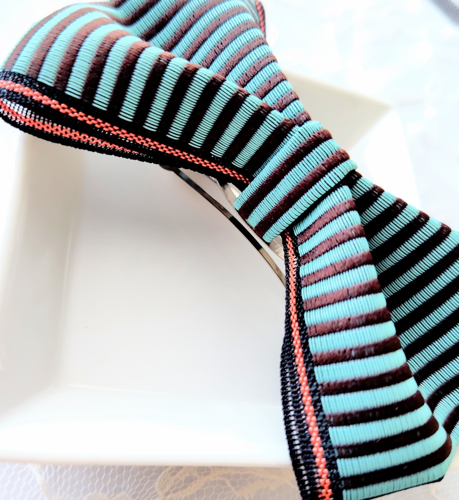 ちょこみんと リボンバレッタ 和小物 ストライプ 003001