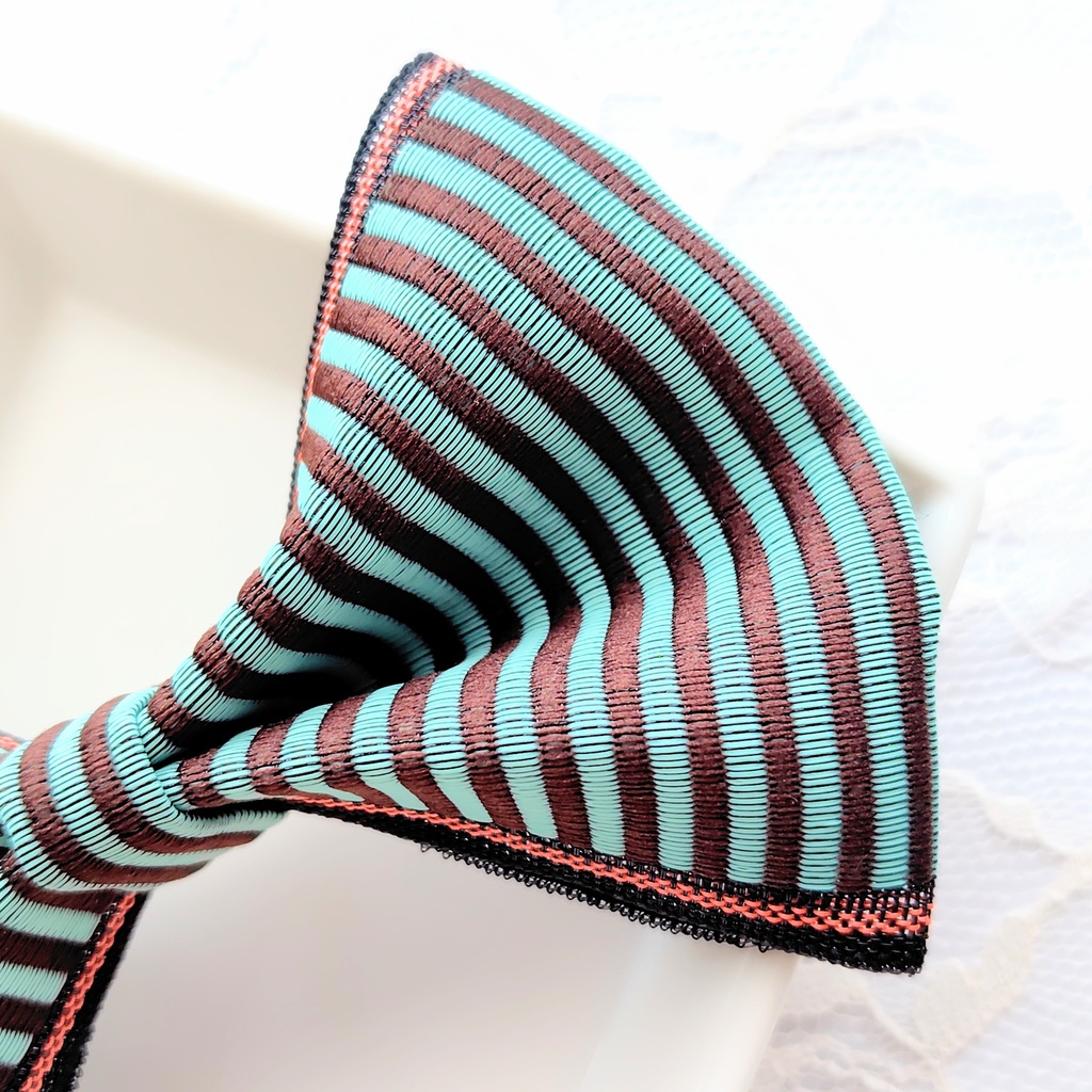 ちょこみんと リボンバレッタ 和小物 ストライプ 003001