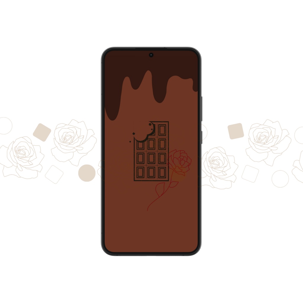 ハートの歯型 スマホ壁紙 板チョコ タブレット 001001