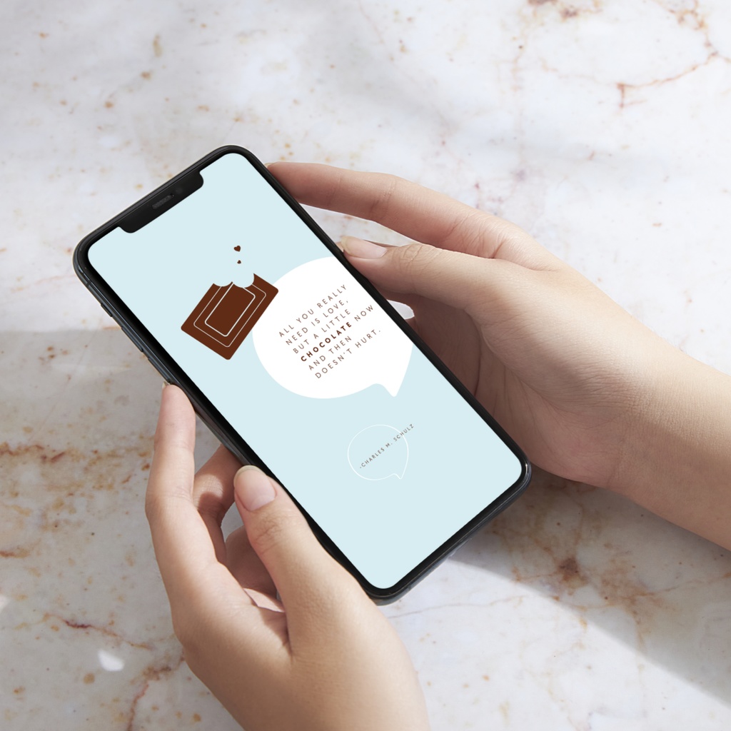 フレーバーチョコのスマホ壁紙 | チョコミント バナナ メロン いちご ミルク 001002