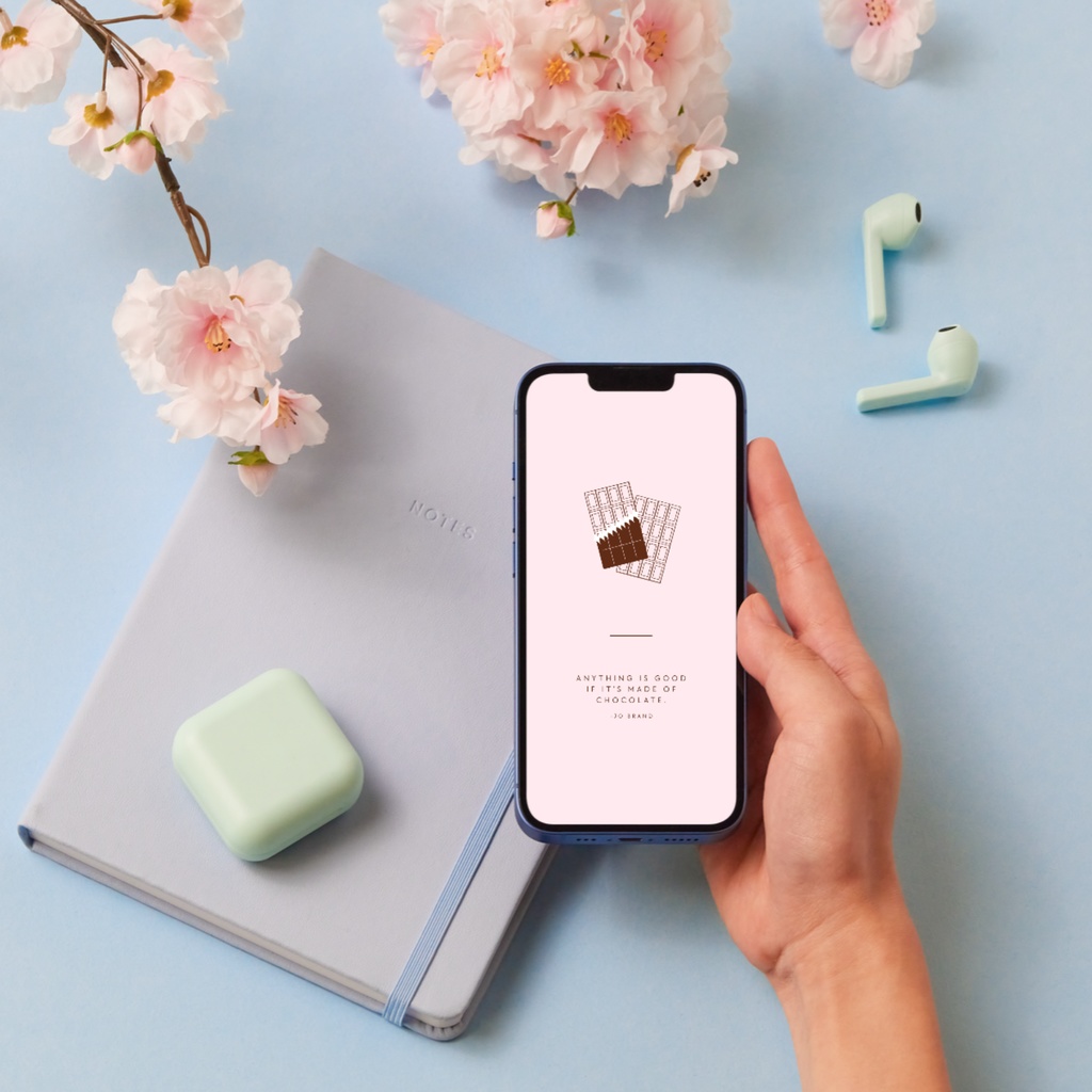 フレーバーチョコのスマホ壁紙 | チョコミント バナナ メロン いちご ミルク 001002