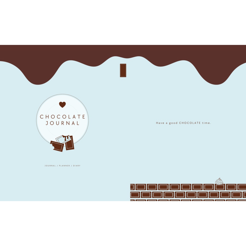 CHOCOLATE JOURNAL | A6 手帳 日付フリー 月間ブロック 週間ブロック スケジュール帳 008001