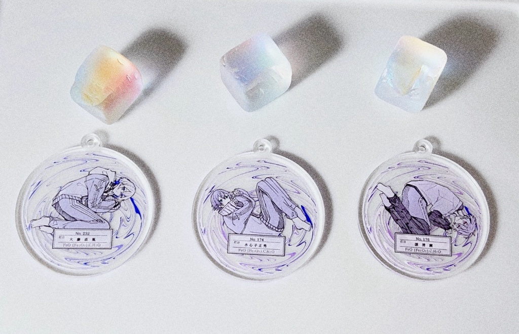 シャーレ風キーホルダー