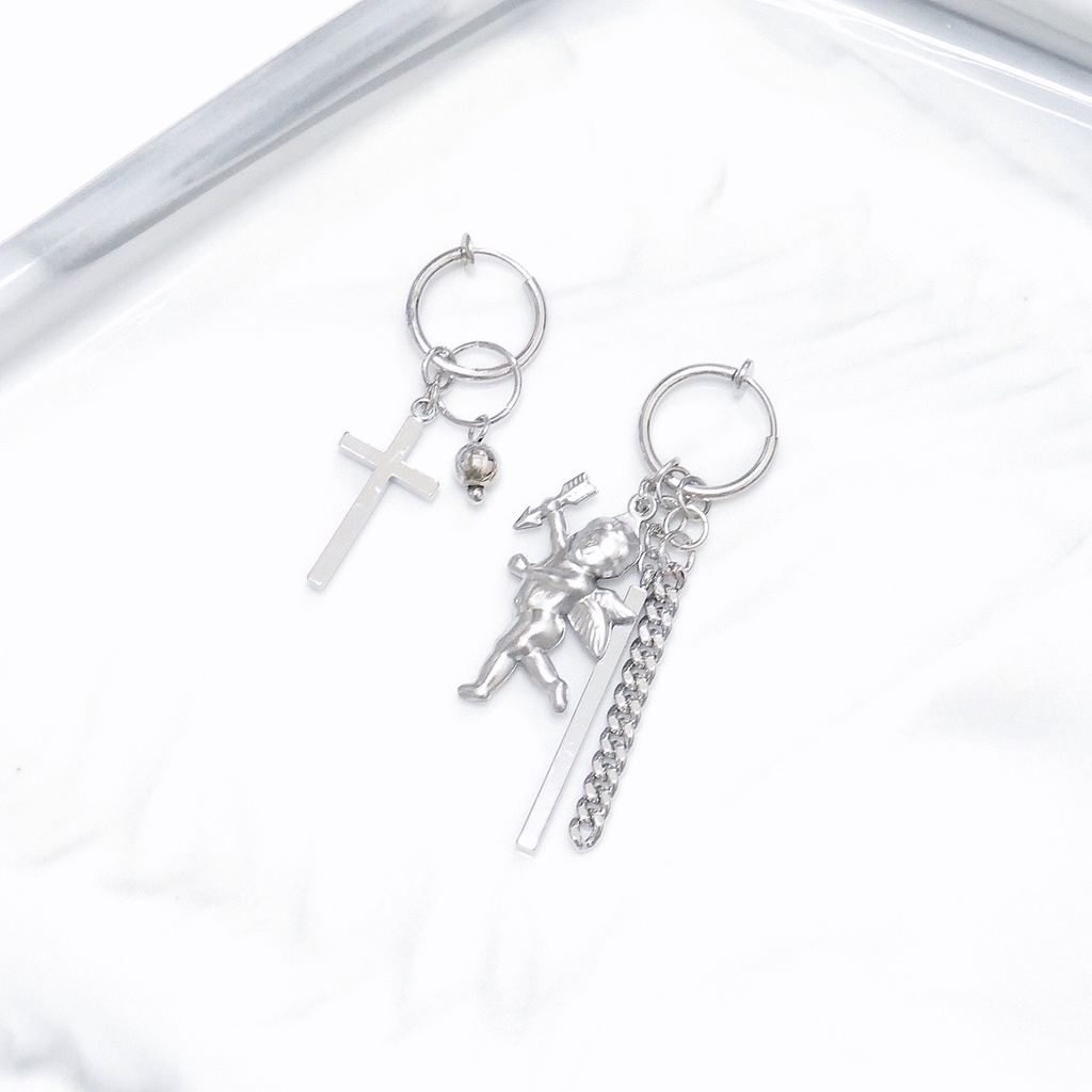 【販売終了】秋奈 ハンドメイド シルバー エンジェル ピアス イヤリング アクセサリー