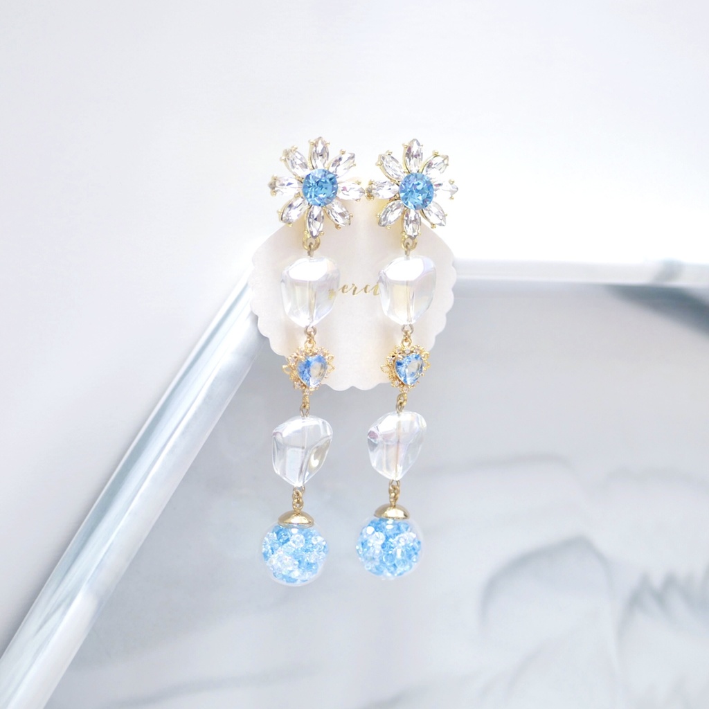 【販売終了】秋奈 ハンドメイド 空に憧れて ピアス イヤリング