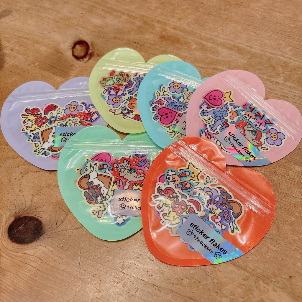 sticker flakes ๏ผ17stickers๏ผ