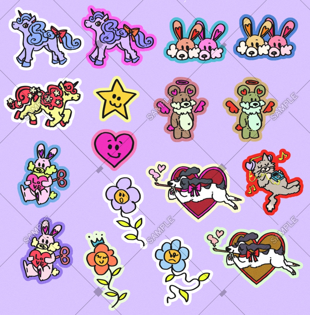 sticker flakes ๏ผ17stickers๏ผ