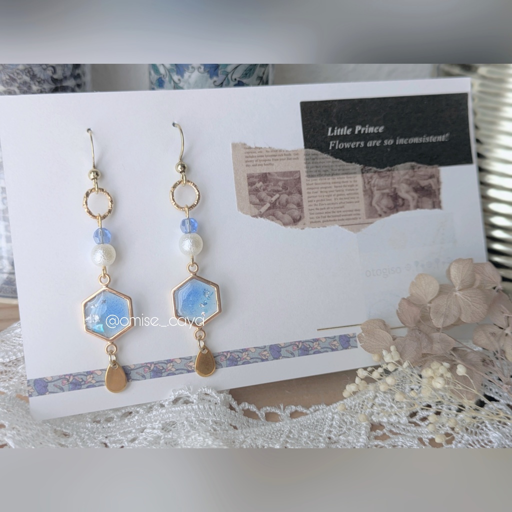 しずかな水の流れのピアス