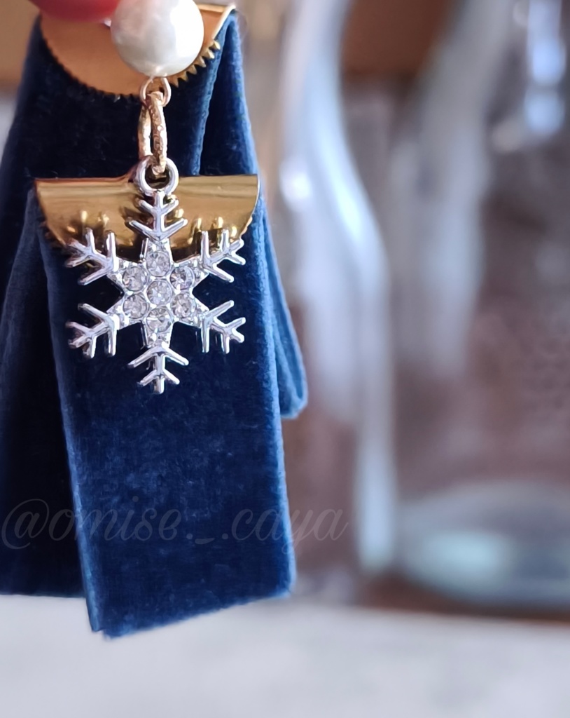 ベルベットリボンのイヤリング