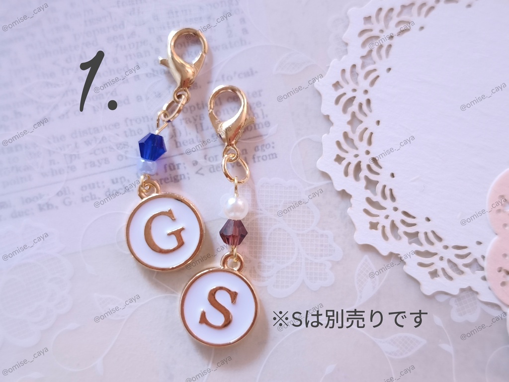 ファスナーチャーム【G】※シンプル丸カン