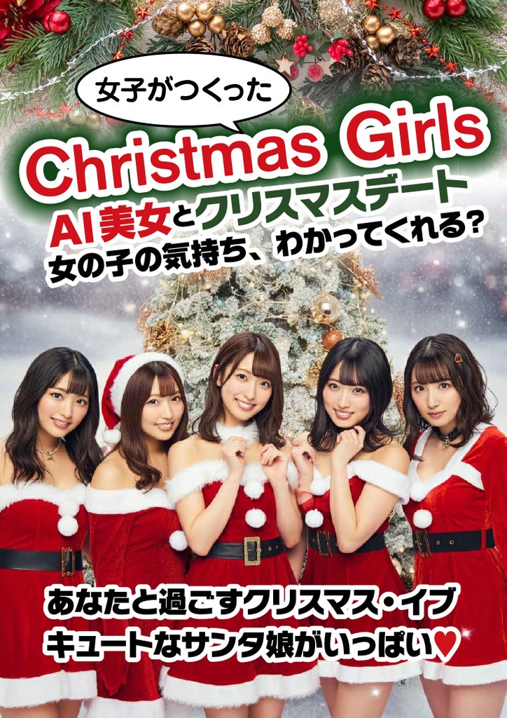 AI美女_女子が作った 2024年クリスマスガール写真集 100ページ