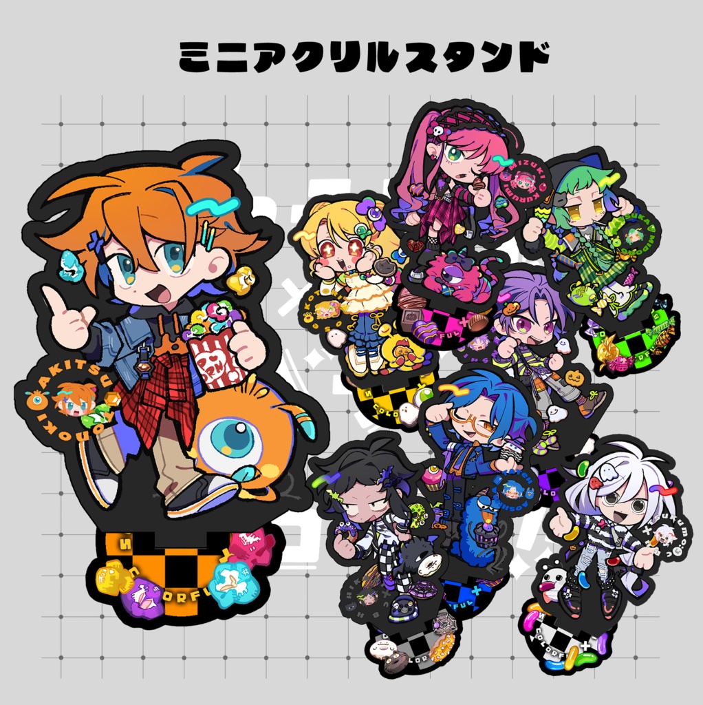 【カラフル×ハロウィン】ミニアクリルスタンド