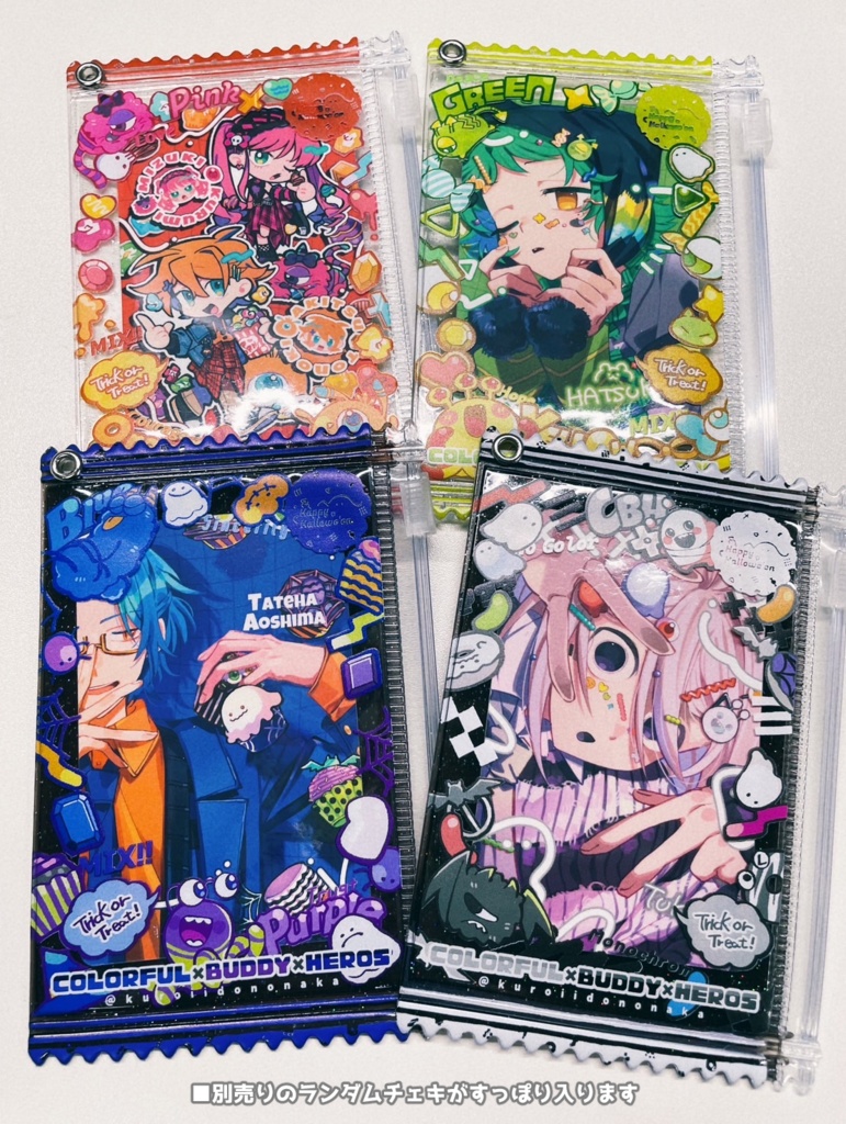 【カラフル×ハロウィン】チェキ入りスライダーポーチ