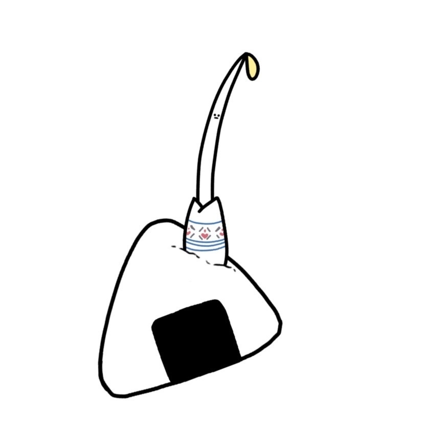ミニアクリルキーホルダーおにぎり刺さりジョニーver