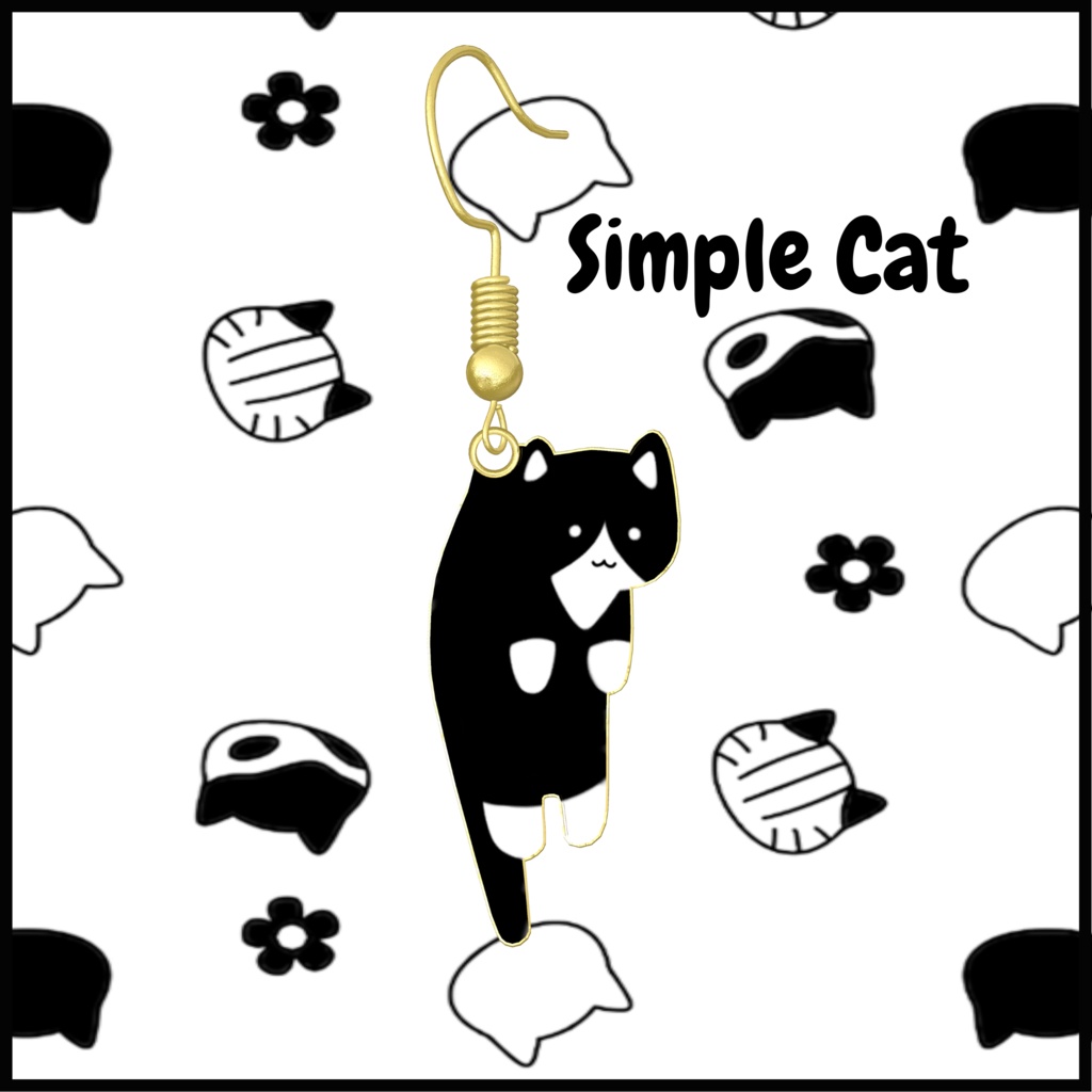 【VRChat】Simple Cat Earring [PB]イヤリング