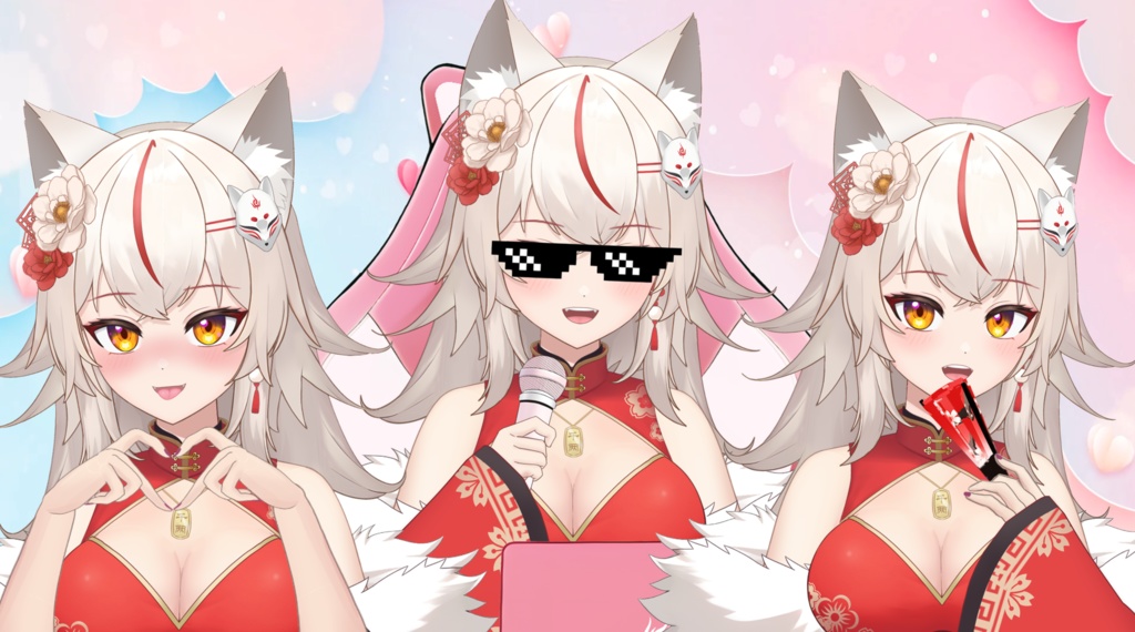 【汎用モデル | Live2D】狐妖娘 | Fox Girl