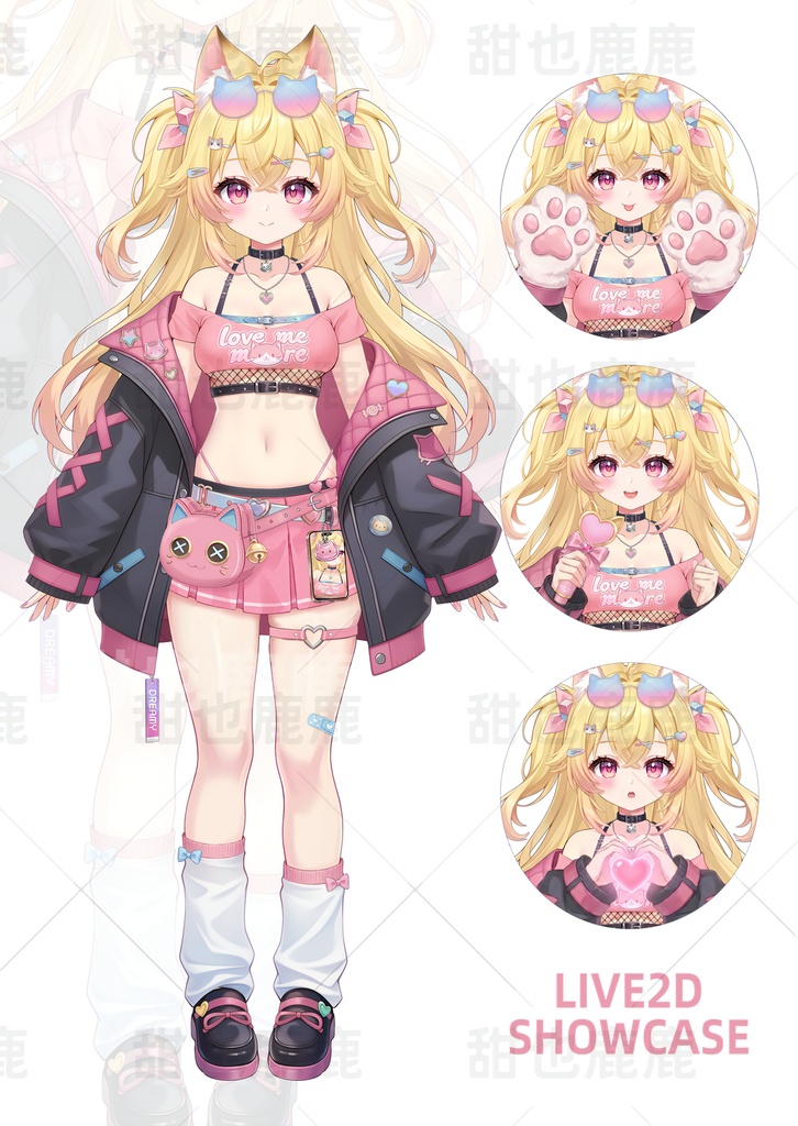 【限定一点|予告】Gold-haired cat girl【Live2Dモデル】