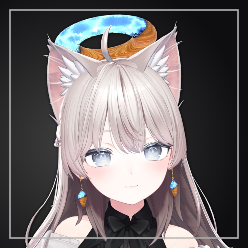 木と水模様のヘイロー&イヤリング Wood & Water Caustics Halo / Earrings