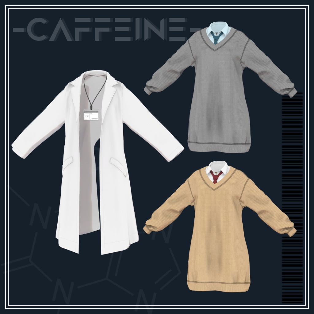 【マリシア対応】-CAFFEINE-【白衣+ニット】