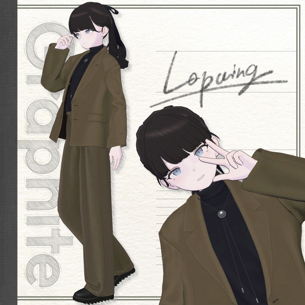 【3D衣装】Graphite【3アバター対応】