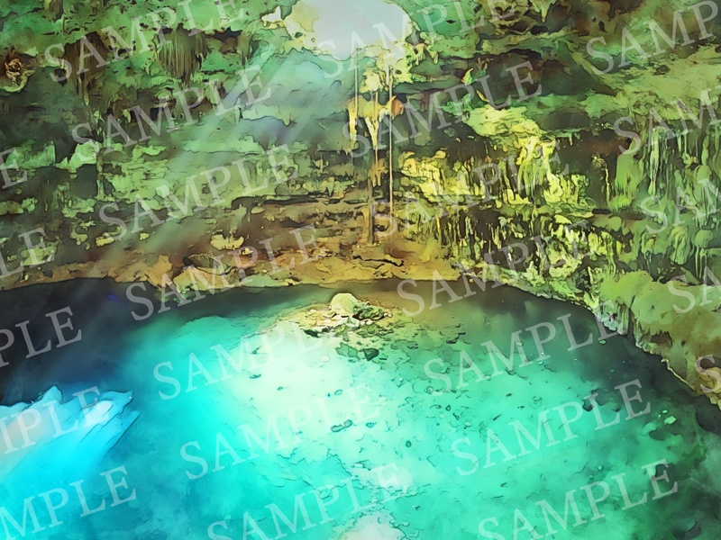 背景イラスト素材【秘境①】