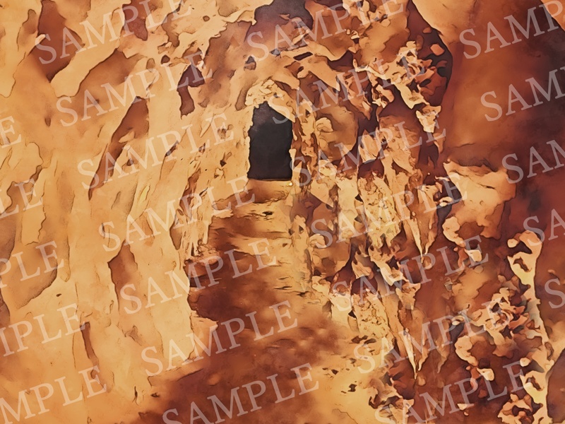 背景イラスト素材【洞窟①】