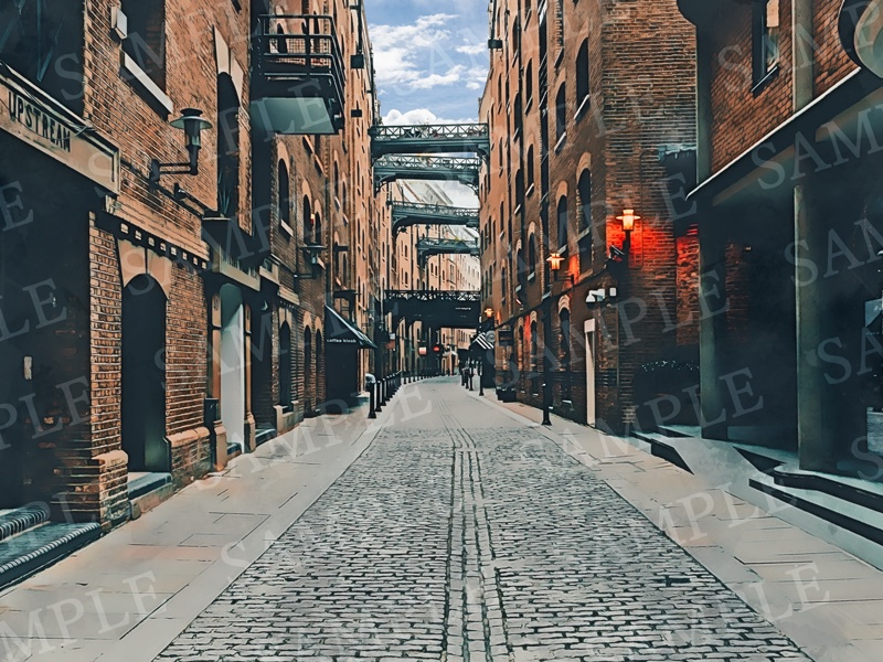 背景イラスト素材【外国の街並み④】