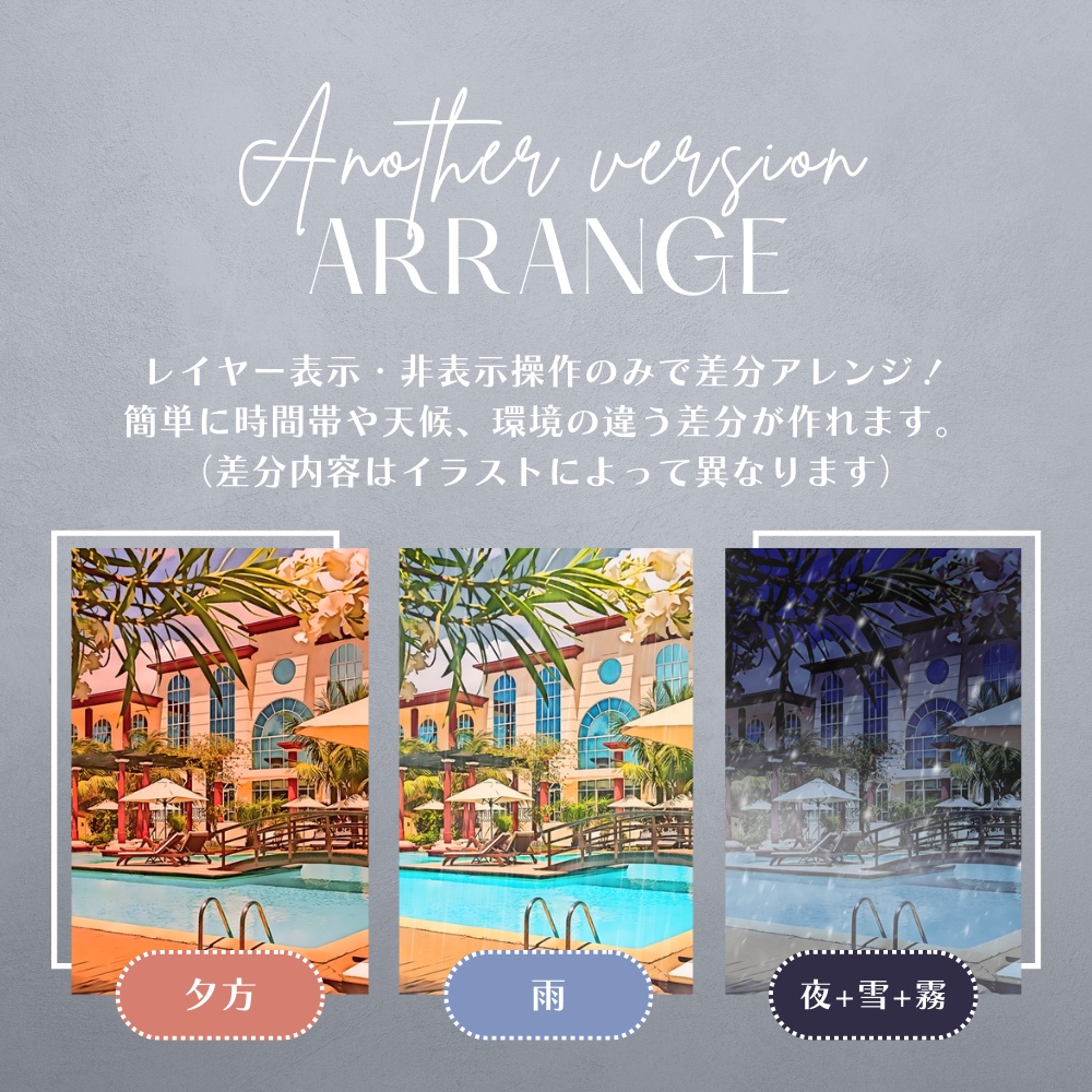 背景イラスト素材【リゾート①】