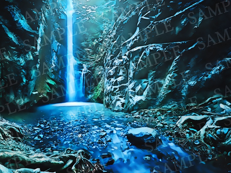 背景イラスト素材【秘境②】