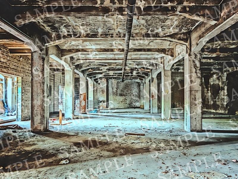 背景イラスト素材【廃墟①】